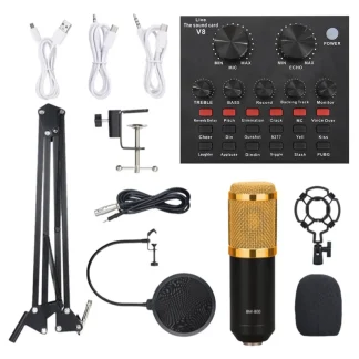 Condenser Microphone Kit - With Pop Filter & Microphone Stand + Mixer