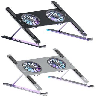 P11F Aluminum Alloy Laptop Cooling Bracket with Adjustable Fan