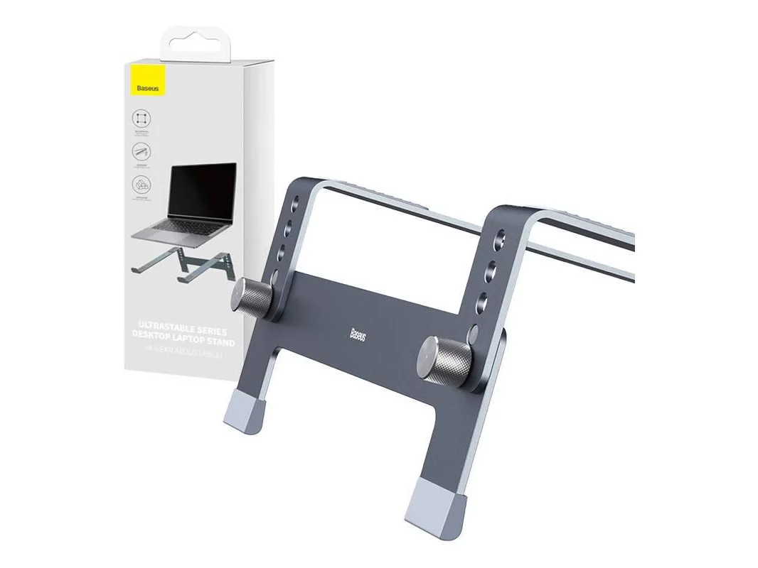 Baseus UltraStable Desktop Laptop Stand - 4-Gear Adjustable, Space Grey - Image 2