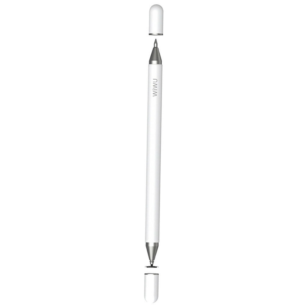 WiWU Pencil One: White Aluminum Alloy 2-in-1 Slim Stylus Pen for Smartphones and Tablets - Image 2