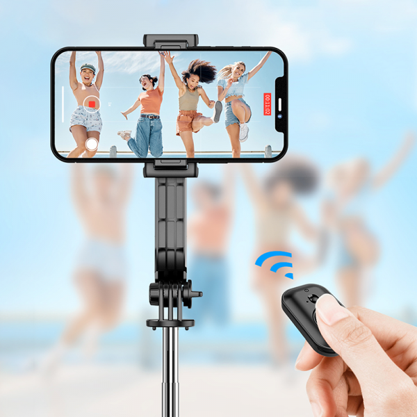 WIWU WI-SE001 Detachable Tripod Selfie Stick - Black - Image 6